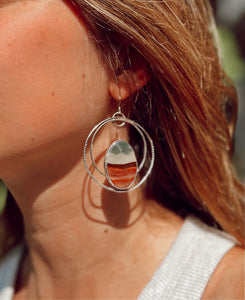 Polychrome Jasper Hoops