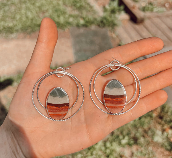 Polychrome Jasper Hoops