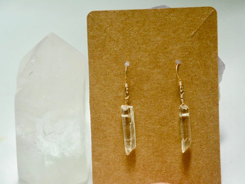 Quartz Point Earrings - Wild Soul Gems