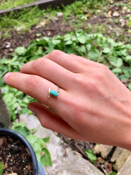 Turquoise Wrap Ring - Wild Soul Gems